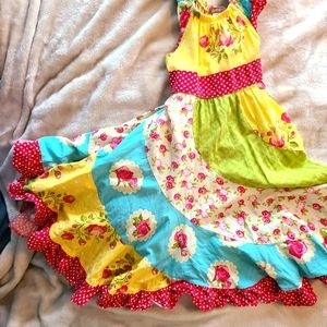 Jelly the Pug sz 5 multi-colored dress